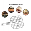 Dropship Steel Grill Portable Stainless Steel With Handle Square (Black)