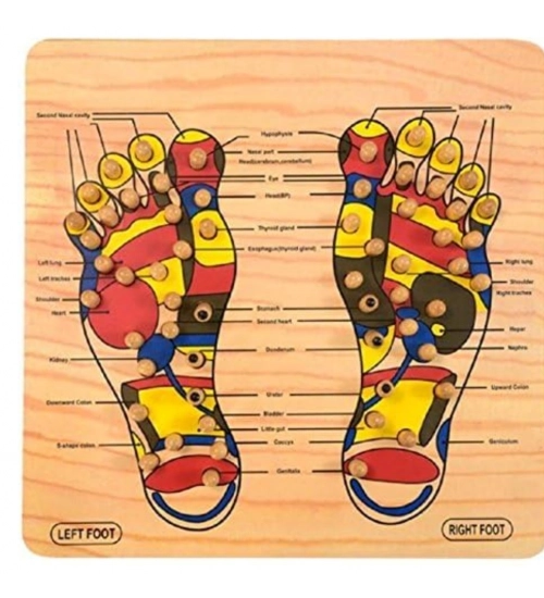 Wood Point Foot Massager For Reflexology Trigger Feet  (Wood)