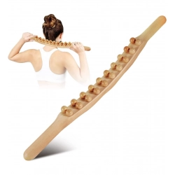 Wood Gua Sha Double Row Stick Massager (Wood)