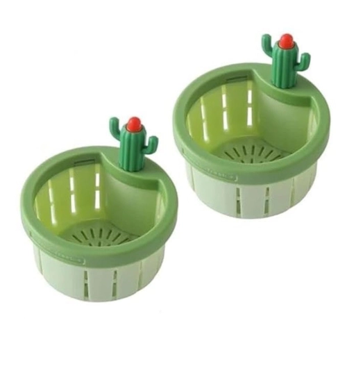 2Pcs Plastic Kitchen Sink Drain Strainer (Multicolor)