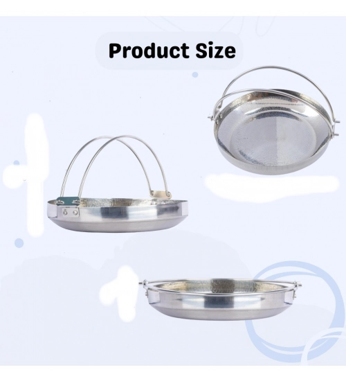 Steel Stainless Steam Bowl with Ergonomic (Silver)