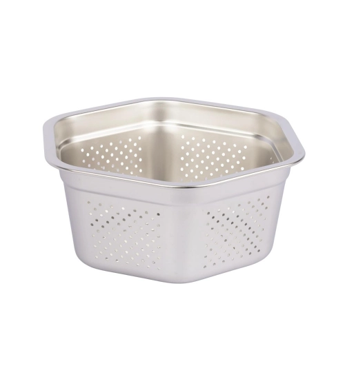 Steel Washing Stainless Steel Colander Basin (Silver)