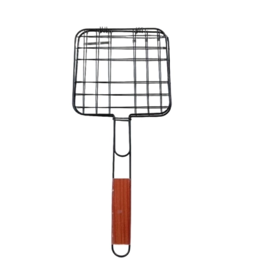 Steel Grill Portable Stainless Steel With Handle Square (Black)