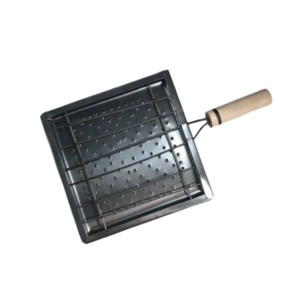Dropship Steel Toaster Black Square Stainless Steel Papad Jali (Black)