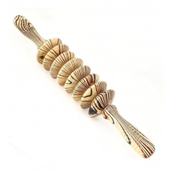 Wood 8 Wheels Roller Fancy Gua Sha Trigger Points Muscle (Wood)