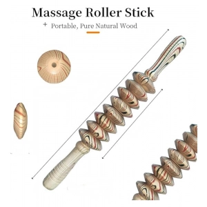 Generic Wood 8 Wheels Roller Fancy Gua Sha Trigger Points Muscle (Wood)
