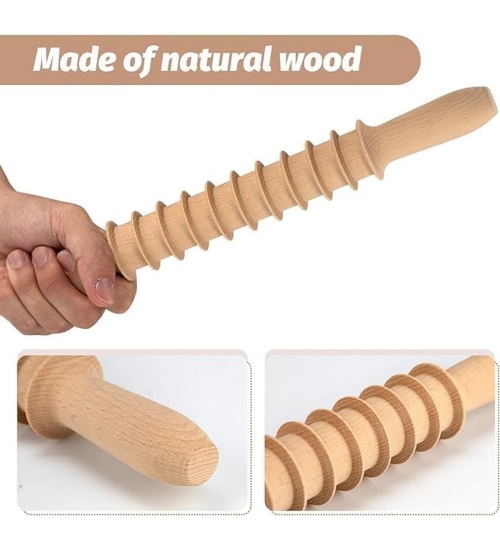 Wood Roller Therapy Massage Tools (Wood)
