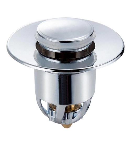 Plastic Stainless Steel Pop-Up Sink Stopper (Silver)