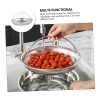 Dropship Steel Basket Plate Household Food Steamer Stainless Steel Handle (Silver)