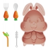 Dropship Silicon Bunny Children Plate Tableware (Multicolor)