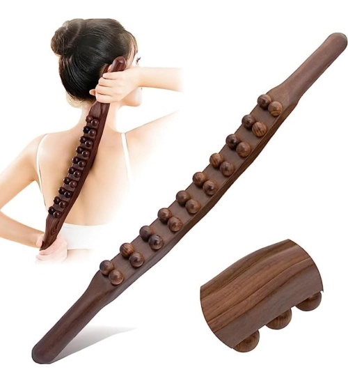 Wood Gua Sha Stick Therapy Massager (Brown)