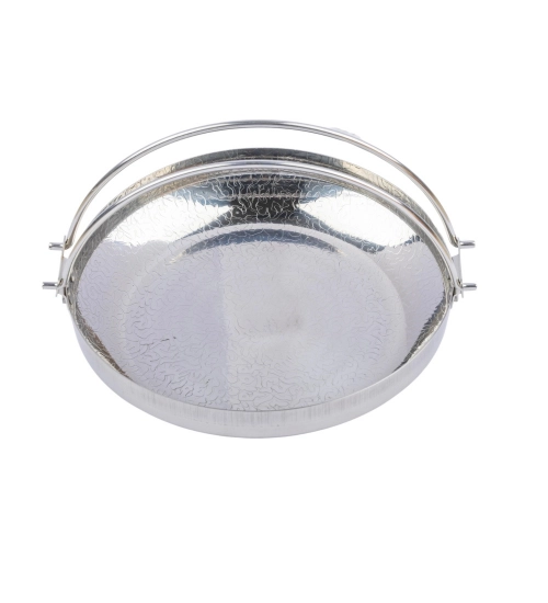 Steel Stainless Steam Bowl with Ergonomic (Silver)