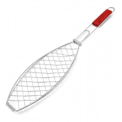 Steel Roasting Fish Grilling Basket (Silver)