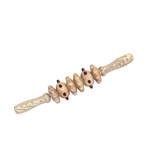 Wood 6 Wheel Massage Roller (Wood)