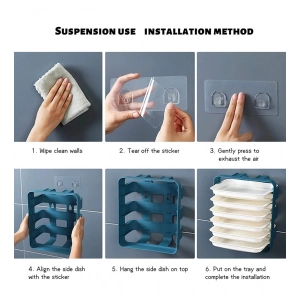 Generic Plastic 6 Layer Kitchen Rack Stand (Blue)