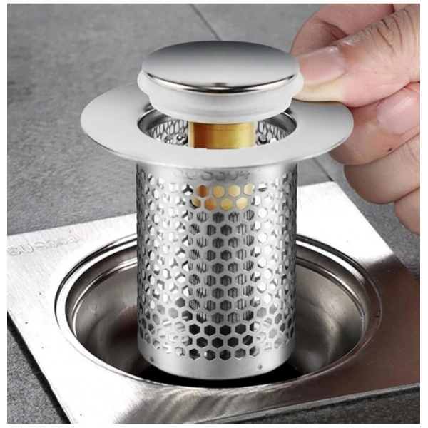 Dropship Steel Drain Filter Pop-Up Sink (Silver)