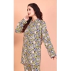 Dropship Women's Rayon Printed Mandarin Collar Full Sleeve Co Ord Set (Green)