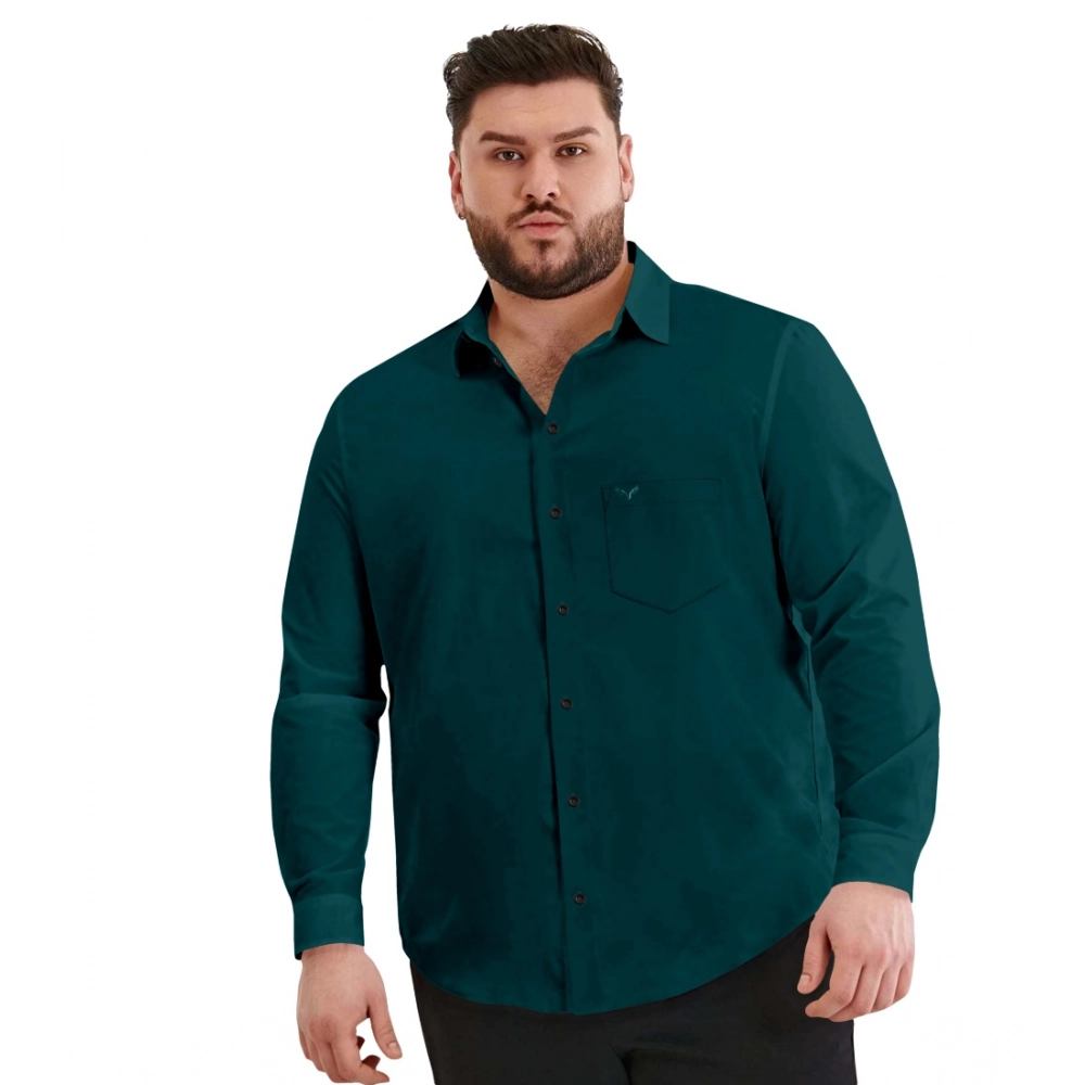 Mens Casual Cotton Solid Full Sleeve Shirt (Rama) Mens Casual Cotton Solid Full Sleeve Shirt (Rama)