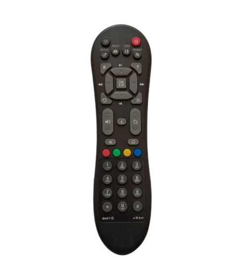 DTH Remote No. 125 Compatible-Replacement for Videocon DTH Set Top Box Remote (Black)