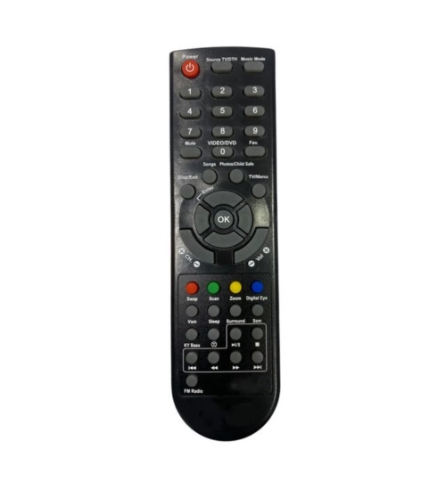 Remote No. 1070 Compatible-Replacement for Onida LCD-LED TV Remote Control (Black)
