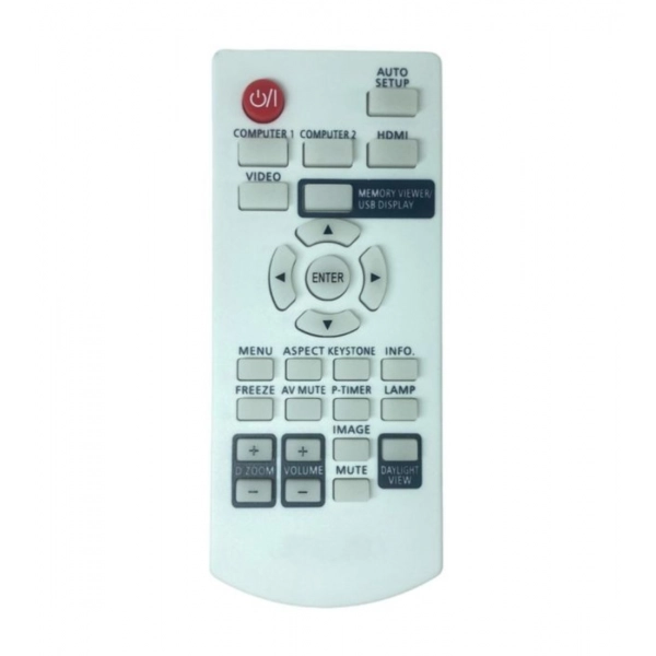 Dropship Projector Remote No. 1095 Compatible-Replacement for Panasonic Projector Remote (White)