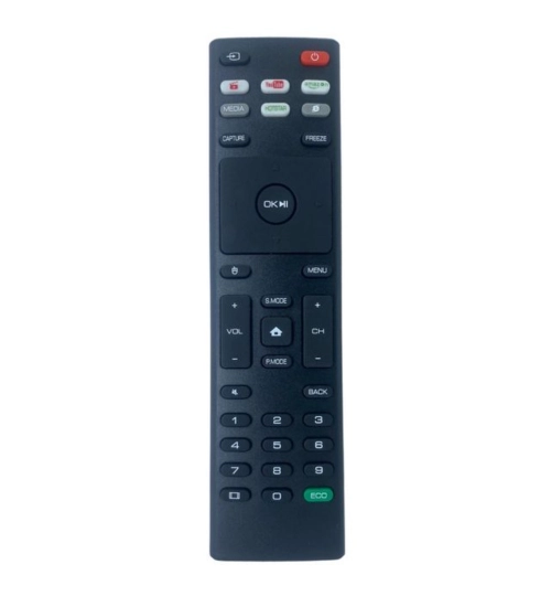 Smart TV Remote No. 1091 with YouTube - Hotstar Functions- Compatible-Replacement for YC Smart TV LCD-LED Remote Control (Black)