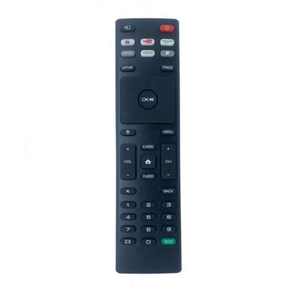 Dropship Smart TV Remote No. 1091 with YouTube - Hotstar Functions- Compatible-Replacement for YC Smart TV LCD-LED Remote Control (Black)
