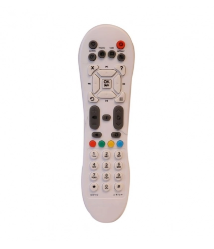 DTH Remote No. 125 Compatible-Replacement for Videocon DTH Set Top Box Remote (White)