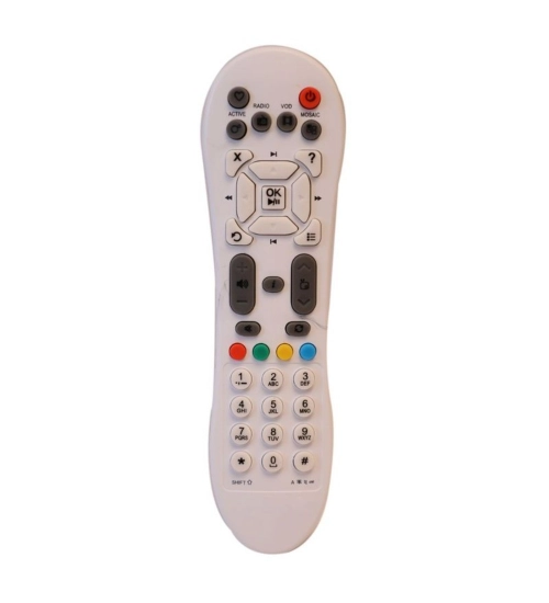 DTH Remote No. 125 Compatible-Replacement for Videocon DTH Set Top Box Remote (White)