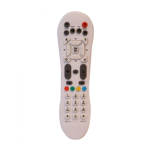 Dropship DTH Remote No. 125 Compatible-Replacement for Videocon DTH Set Top Box Remote (White)