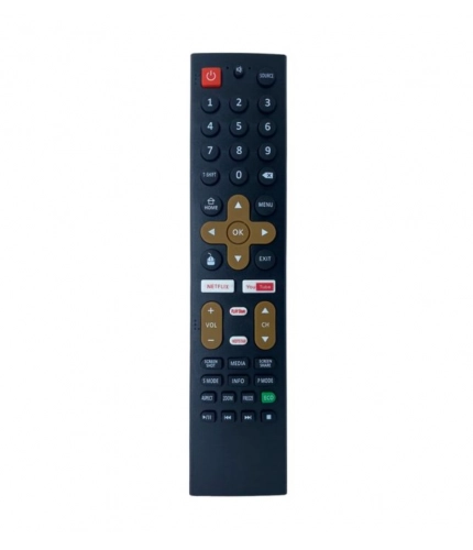 Smart TV Remote No. 1089 with Netflix - YouTube Functions- Compatible-Replacement for Treeview Smart TV LCD-LED Remote Control (Black)