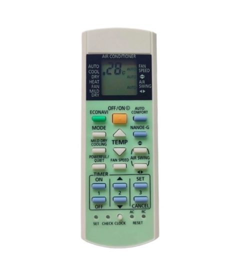 AC Remote No. 187 Compatible-Replacement for Panasonic Inverter AC Remote Control (White)