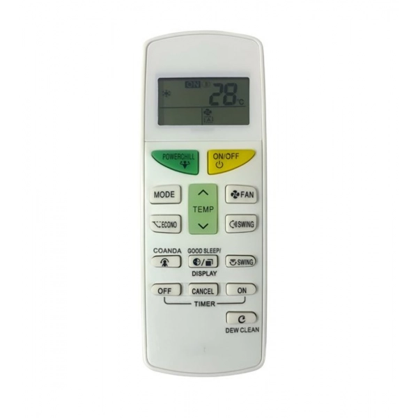 Dropship AC Remote No. 132L Compatible-Replacement for Daikin AC Remote Control (White)