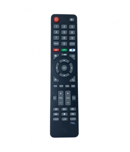 Smart TV Remote No. 1092 with YouTube Functions- Compatible-Replacement for Akai Smart TV LCD-LED Remote Control (Black)