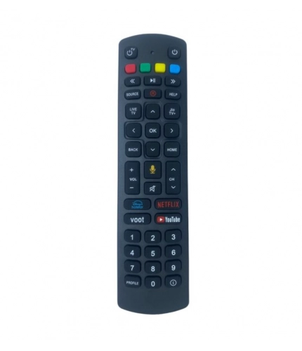 Set Top Box Remote No. 1096 With YouTube Functions Compatible-Replacement for Jio Fiber Set Top Box Remote Control (Black)