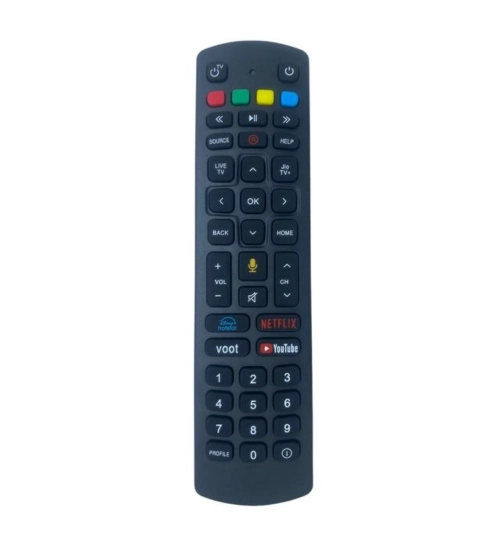 Set Top Box Remote No. 1096 With YouTube Functions Compatible-Replacement for Jio Fiber Set Top Box Remote Control (Black)