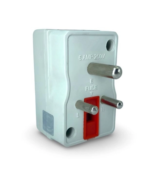 3 in 1 Worldwide Universal Multi Plug Socket Travel Adapter Plug with Surge Protector (White)