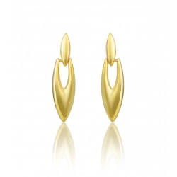 Women's brassNew Gold Tone Polish Mini Office Earrings (Gold Plated)