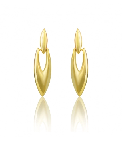 Women's brassNew Gold Tone Polish Mini Office Earrings (Gold Plated)