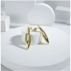 Dropship Women's brassNew Gold Tone Polish Mini Office Earrings (Gold Plated)