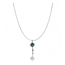 Women's Stainless Steel Key Design Delicate Chain (Silver Plated)