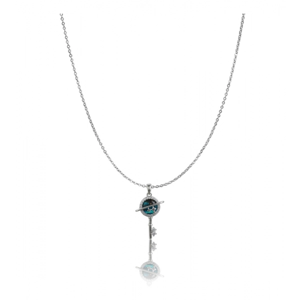 Dropship Women's Stainless Steel Key Design Delicate Chain (Silver Plated)