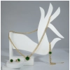 Dropship Women's Stainless Steel Green Color Golden Chain Western Combo Jewelry (Gold Plated)