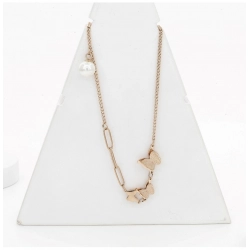 Women's Stainless Steel Butterfly Pendent Delicate Chain (Gold Plated)