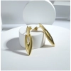 Dropship Women's brassNew Gold Tone Polish Mini Office Earrings (Gold Plated)