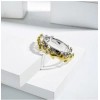 Dropship Stainless Steel Double Tone High-Quality Freesize Ring (Silver Plated)