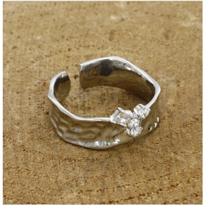 Generic Stainless Steel Silver Polish Freesize Western Finger Ring (Silver Plated)