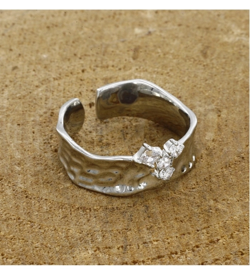 Stainless Steel Silver Polish Freesize Western Finger Ring (Silver Plated) Stainless Steel Silver Polish Freesize Western Finger Ring (Silver Plated)