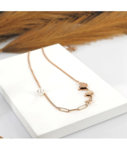 Women's Stainless Steel Butterfly Pendent Delicate Chain (Gold Plated)