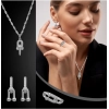 Women's Stainless Steel Unique Design Silverpolish Combo Jewelry (Silver Plated)